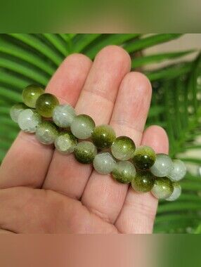 Moss & Mist Crackle Bead Bracelet Set ✨🌿